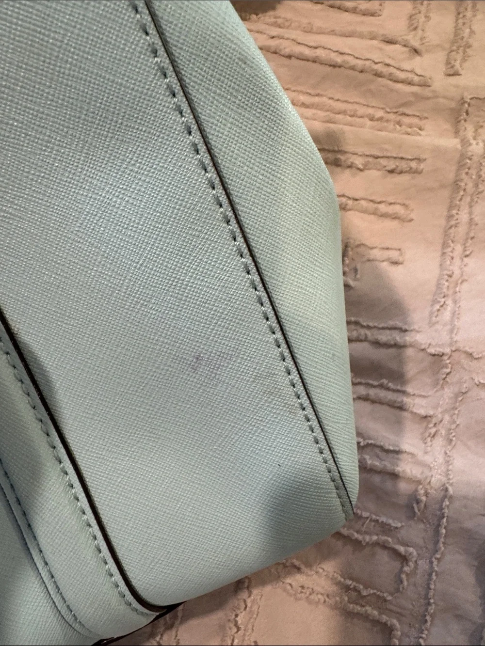 kate spade Mint Green Saffiano Leather Satchel with Crossbody Strap
